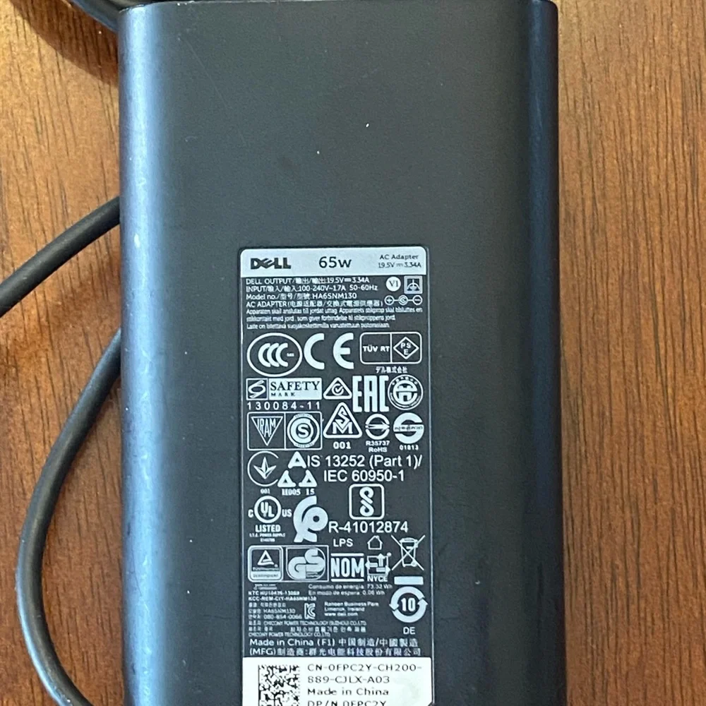 Dell Black Laptop Charger